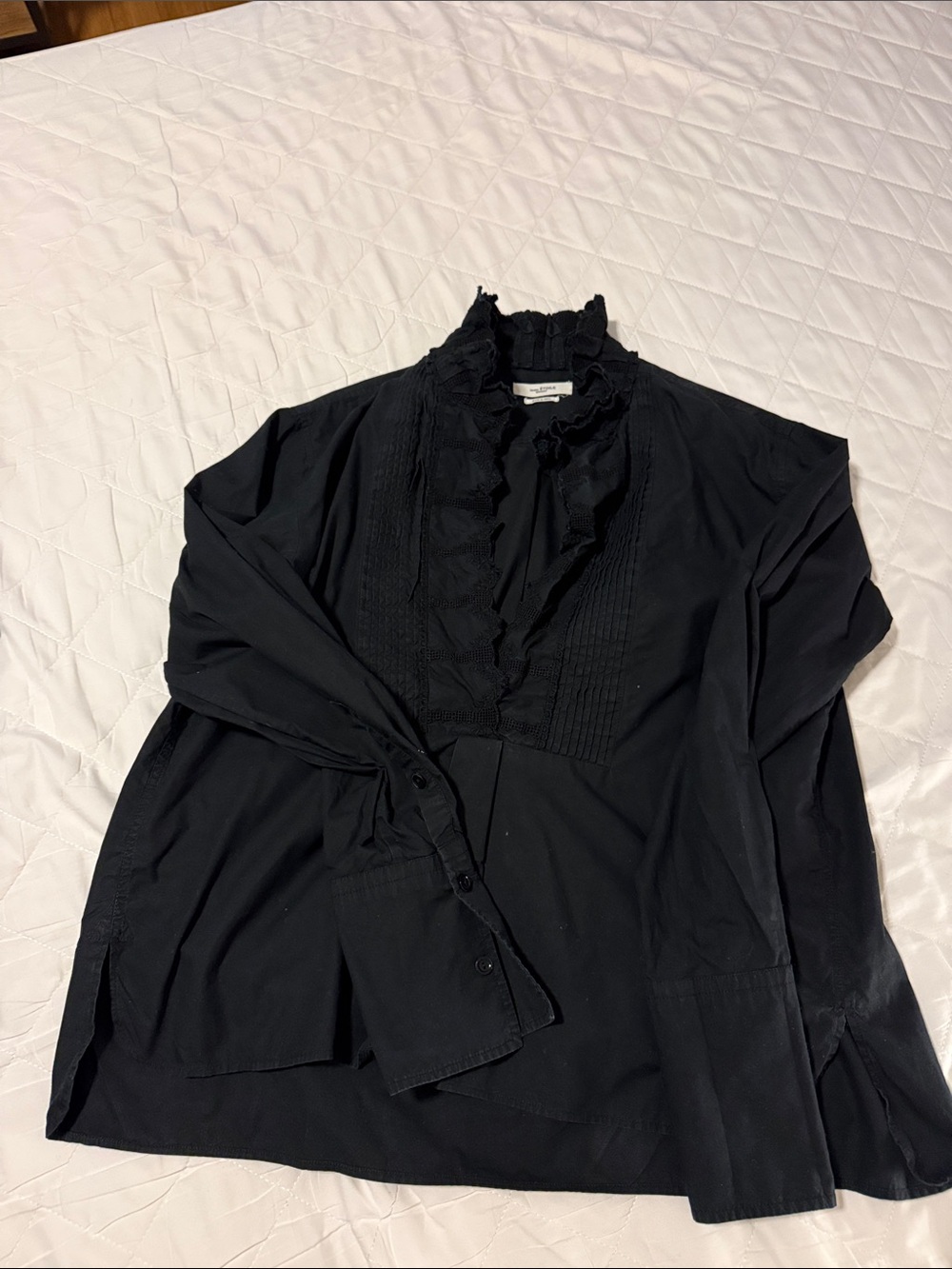 Marant Black Ruffled Shirt